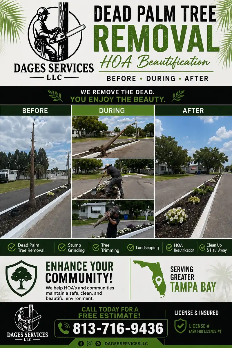 Dead palm removal